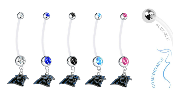 Carolina Panthers Pregnancy Maternity Belly Button Navel Ring - Pick Your Color