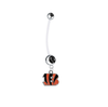 Cincinnati Bengals Pregnancy Maternity Black Belly Button Navel Ring - Pick Your Color