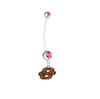 Oklahoma State Cowboys Boy/Girl Pink Pregnancy Maternity Belly Button Navel Ring