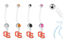 Oregon State Beavers Style 2 Pregnancy Maternity Belly Button Navel Ring - Pick Your Color