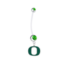Oregon Ducks Pregnancy Maternity Green Belly Button Navel Ring - Pick Your Color