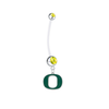 Oregon Ducks Pregnancy Maternity Gold Belly Button Navel Ring - Pick Your Color
