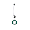 Oregon Ducks Pregnancy Maternity Black Belly Button Navel Ring - Pick Your Color