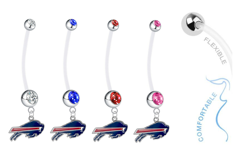 Buffalo Bills Pregnancy Maternity Belly Button Navel Ring - Pick Your Color
