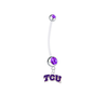 TCU Horned Frogs Pregnancy Maternity Purple Belly Button Navel Ring - Pick Your Color