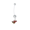 Minnesota Gophers Mascot Boy/Girl Clear Pregnancy Maternity Belly Button Navel Ring