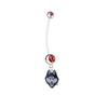 UConn Connecticut Huskies Pregnancy Maternity Red Belly Button Navel Ring - Pick Your Color