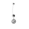 Pittsburgh Steelers Pregnancy Maternity Black Belly Button Navel Ring - Pick Your Color