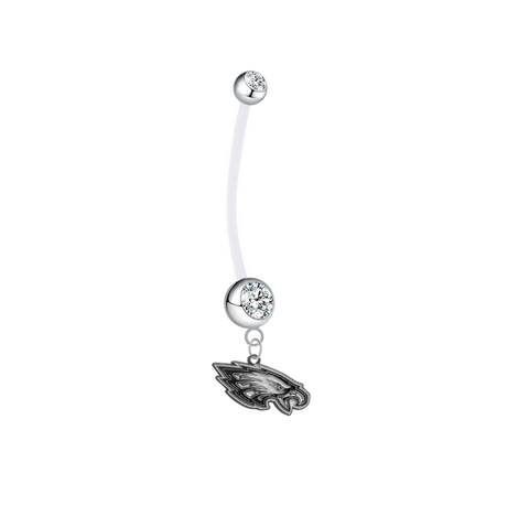 Philadelphia Eagles Pregnancy Clear Maternity Belly Button Navel Ring - Pick Your Color