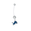 Detroit Lions Pregnancy Clear Maternity Belly Button Navel Ring - Pick Your Color