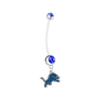 Detroit Lions Pregnancy Blue Maternity Belly Button Navel Ring - Pick Your Color