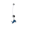 Detroit Lions Pregnancy Black Maternity Belly Button Navel Ring - Pick Your Color