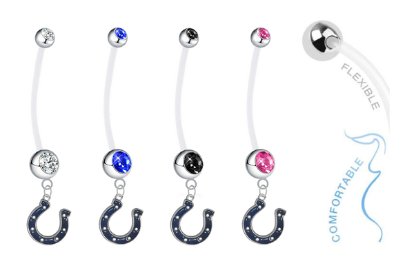 Indianapolis Colts Pregnancy Maternity Belly Button Navel Ring - Pick Your Color