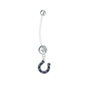 Indianapolis Colts Pregnancy Clear Maternity Belly Button Navel Ring - Pick Your Color