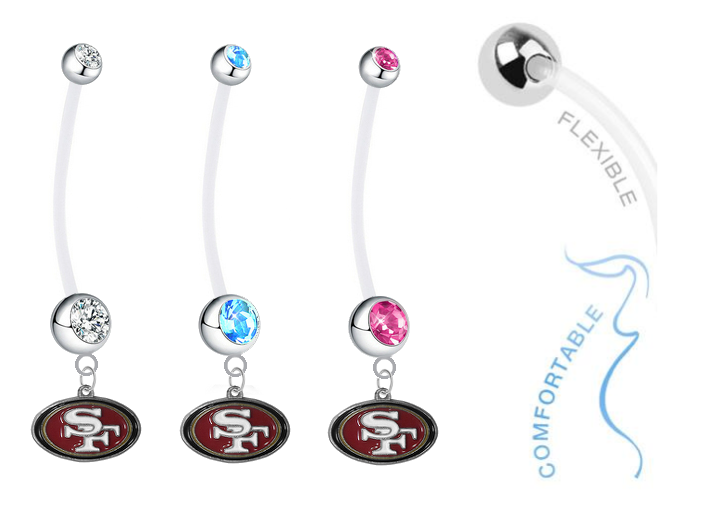 San Francisco 49ers Boy/Girl Pregnancy Maternity Belly Button Navel Ring