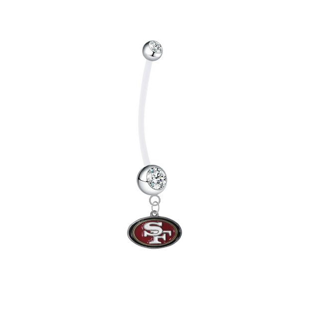 San Francisco 49ers Boy/Girl Clear Pregnancy Maternity Belly Button Navel Ring