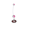 San Francisco 49ers Pregnancy Maternity Pink Belly Button Navel Ring - Pick Your Color