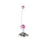 Baltimore Ravens Pregnancy Maternity Pink Belly Button Navel Ring - Pick Your Color