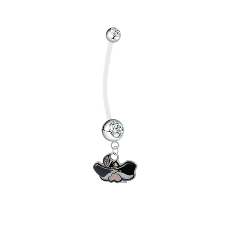 UNLV Runnin Rebels Pregnancy Maternity Clear Belly Button Navel Ring - Pick Your Color