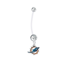 Miami Dolphins Boy/Girl Clear Pregnancy Maternity Belly Button Navel Ring