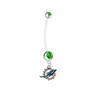 Miami Dolphins Pregnancy Maternity Green Belly Button Navel Ring - Pick Your Color