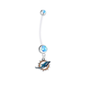 Miami Dolphins Boy/Girl Light Blue Pregnancy Maternity Belly Button Navel Ring