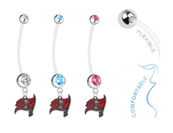 Tampa Bay Buccaneers Boy/Girl Pregnancy Maternity Belly Button Navel Ring