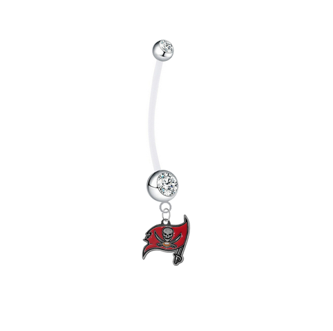 Tampa Bay Buccaneers Boy/Girl Clear Pregnancy Maternity Belly Button Navel Ring
