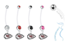 Kansas City Chiefs Pregnancy Maternity Belly Button Navel Ring - Pick Your Color