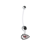 Kansas City Chiefs Pregnancy Maternity Black Belly Button Navel Ring - Pick Your Color
