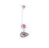 Kansas City Chiefs Pregnancy Maternity Pink Belly Button Navel Ring - Pick Your Color