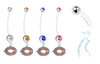Chicago Bears Pregnancy Maternity Belly Button Navel Ring - Pick Your Color