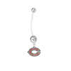 Chicago Bears Pregnancy Clear Maternity Belly Button Navel Ring - Pick Your Color