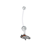Denver Broncos Pregnancy Maternity Clear Belly Button Navel Ring - Pick Your Color