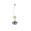 Green Bay Packers Pregnancy Maternity Gold Belly Button Navel Ring - Pick Your Color