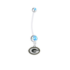 Green Bay Packers Boy/Girl Light Blue Pregnancy Maternity Belly Button Navel Ring