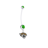 Jacksonville Jaguars Pregnancy Maternity Green Belly Button Navel Ring - Pick Your Color