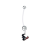 Houston Texans Boy/Girl Clear Pregnancy Maternity Belly Button Navel Ring