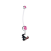 Houston Texans Pregnancy Pink Maternity Belly Button Navel Ring - Pick Your Color