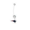 New England Patriots Boy/Girl Clear Pregnancy Maternity Belly Button Navel Ring