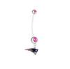 New England Patriots Pregnancy Maternity Pink Belly Button Navel Ring - Pick Your Color