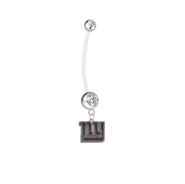 New York Giants Boy/Girl Clear Pregnancy Maternity Belly Button Navel Ring