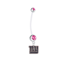 New York Giants Pregnancy Maternity Pink Belly Button Navel Ring - Pick Your Color