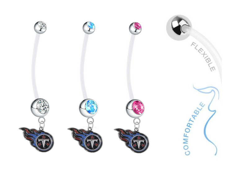 Tennessee Titans Boy/Girl Pregnancy Maternity Belly Button Navel Ring