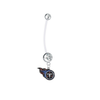 Tennessee Titans Pregnancy Maternity Clear Belly Button Navel Ring - Pick Your Color