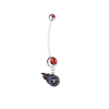 Tennessee Titans Pregnancy Maternity Red Belly Button Navel Ring - Pick Your Color