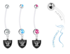 Oakland Raiders Boy/Girl Pregnancy Maternity Belly Button Navel Ring