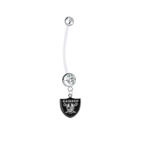 Oakland Raiders Pregnancy Maternity Belly Button Navel Ring - Pick Your Color