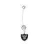 Oakland Raiders Boy/Girl Clear Pregnancy Maternity Belly Button Navel Ring