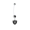 Oakland Raiders Pregnancy Maternity Black Belly Button Navel Ring - Pick Your Color
